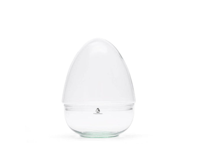 Egg Shaped Glass Container