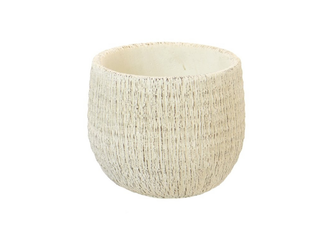 White decorative plant pot