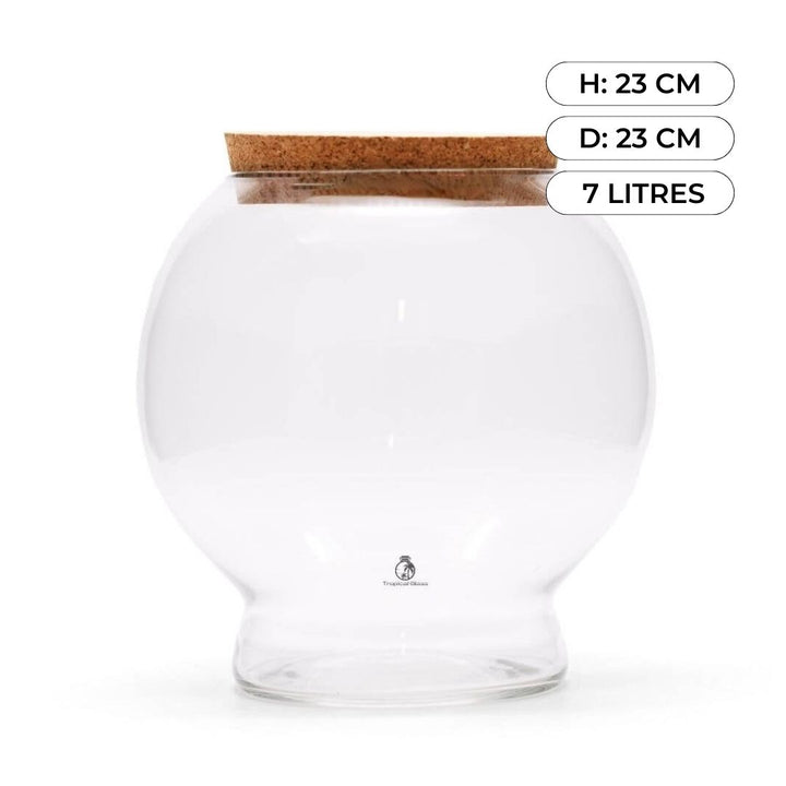 terrarium glass with cork