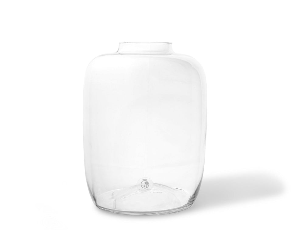 Closed terrarium 30cm glass container with cork lid | Keg Shape Vessel - Tropical Glass