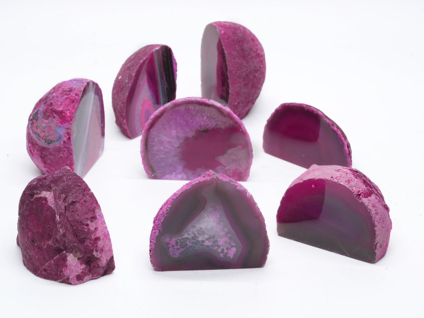 Polished agate nodule for terrarium decoration