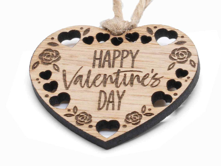 Wooden Gift Tag - Happy Valentine's Day