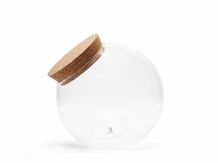 Side-Opening Glass Terrarium with Cork Lid | H: 19 cm