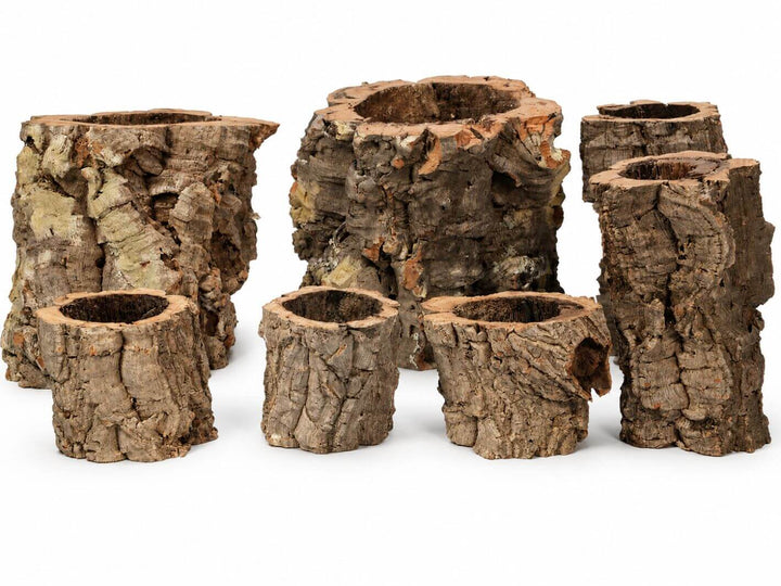 Examples of cork bark mini tubes. 
