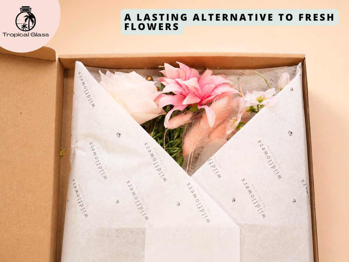 Long lasting dried and artificial flowers, a no maintenance alternative to fresh flowers