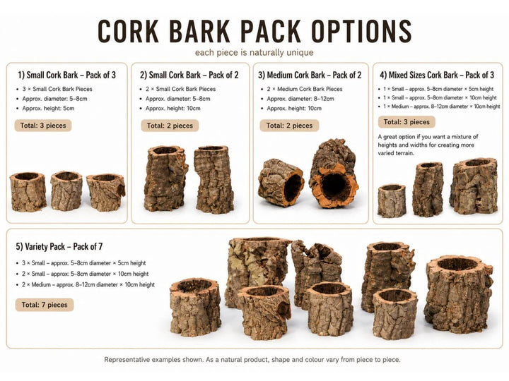 Natural Cork Bark Tube – Mini - Various Sizes