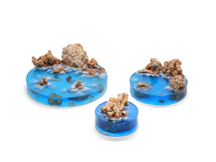 Handcrafted Ocean Range Blue Disk for terrariums