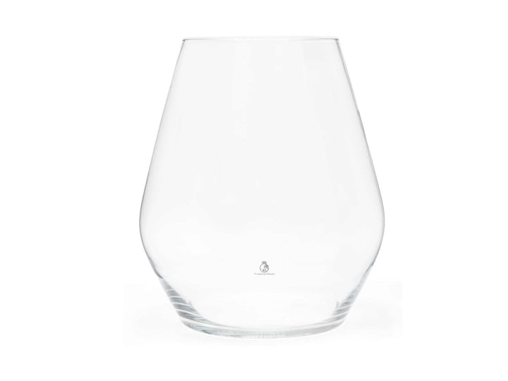  Mouth-blown large open terrarium glass vessel, 35 cm tall, no lid, ideal for succulent and cacti displays.