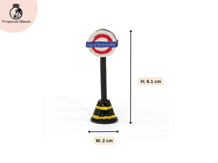 London Underground miniature figurine size details, height and width for terrarium use