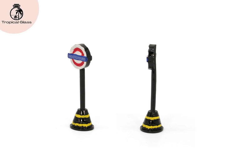 Side view of London Underground figurine miniature showing details and structure