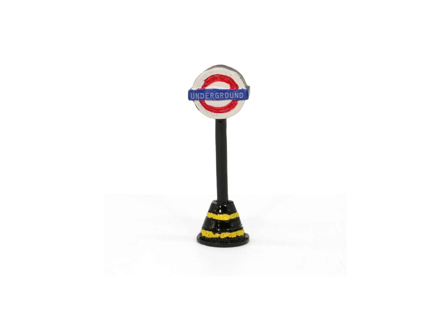 London Underground figurine miniature for terrarium, tube sign model for dioramas and model scenery