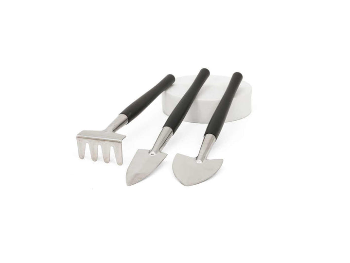 Mini garden tool set with shovel spade and rake for terrariums succulents and small plant pots