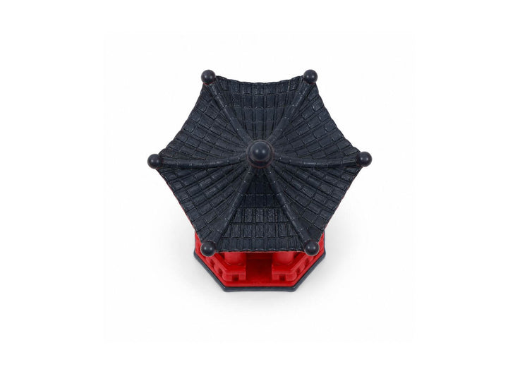 Small Red Pagoda Terrarium Figurine