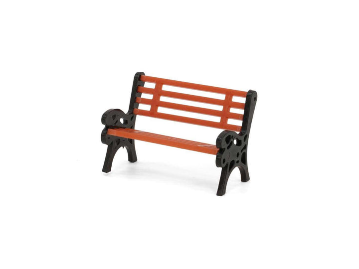 Mini park bench ornament for terrarium and fairy garden, miniature bench decoration for dioramas and model scenery