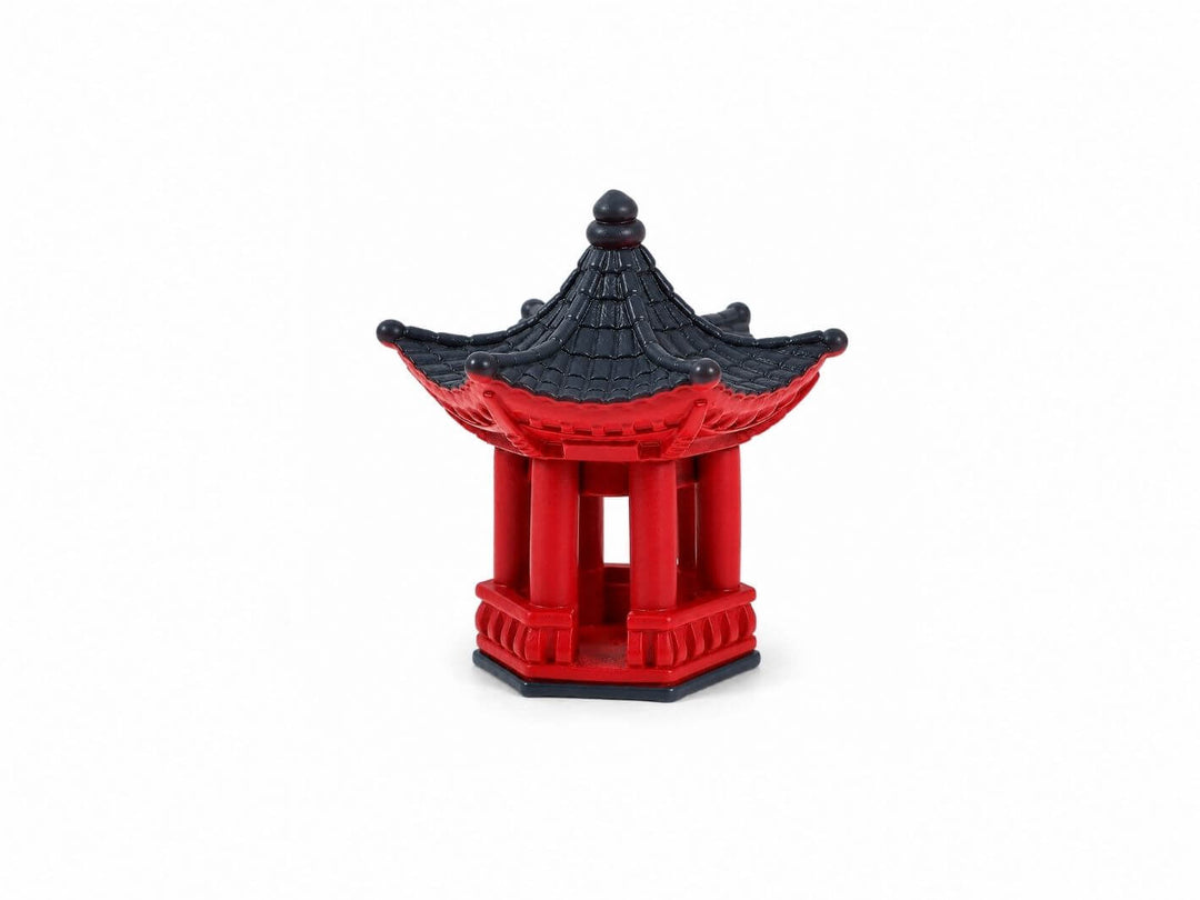 Small Red Pagoda Terrarium Figurine