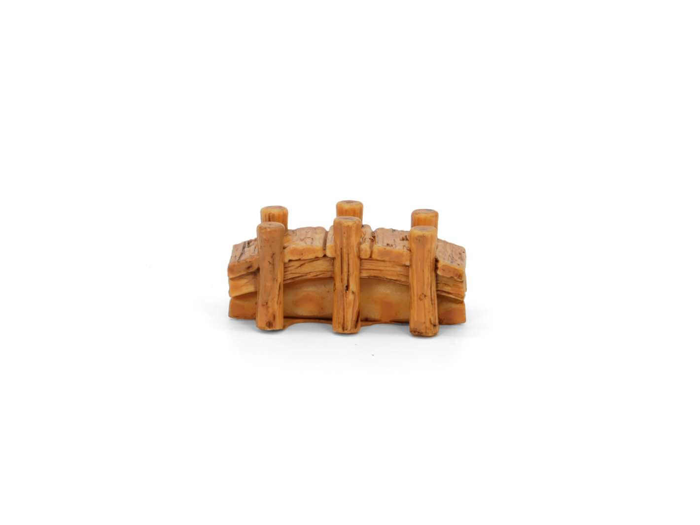 Miniature bridge figurine for terrariums and fairy gardens on a white background