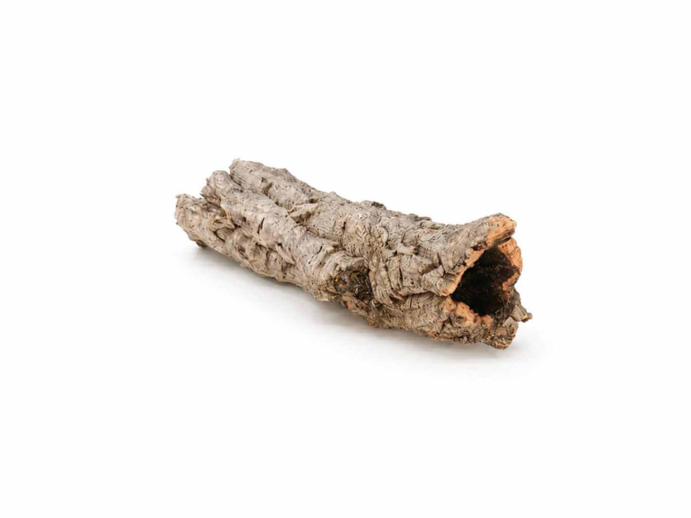 Natural cork bark tubes for terrarium and vivarium enclosures