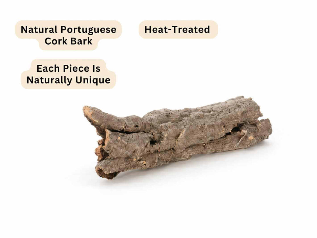 Natural terrarium bark tube with rough textured surface