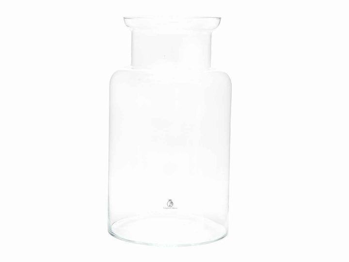 Extra tall 45cm open mouth-blown glass jar for terrariums and flower arrangements