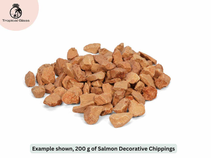 Decorative salmon chippings 12–16 mm natural stones for terrarium and plant pot decoration