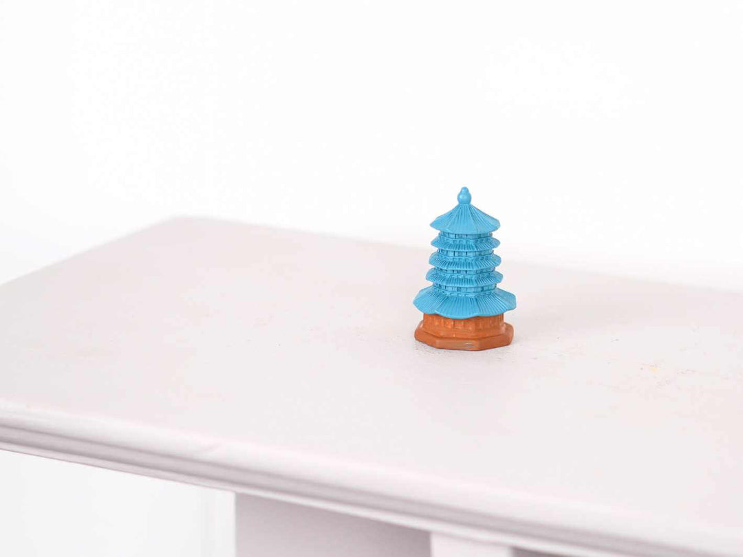 Small  Zen pagoda decoration, perfect for terrariums, fairy gardens, and miniature displays.