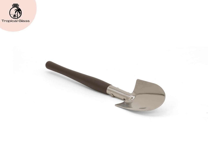 Premium terrarium shovel tool for adding soil, sand, gravel and substrate into glass containers and planters