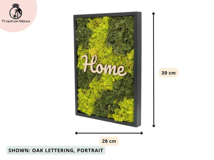 Personalised Rectangle Preserved Moss Frame Wall Art | 39 x 28 cm