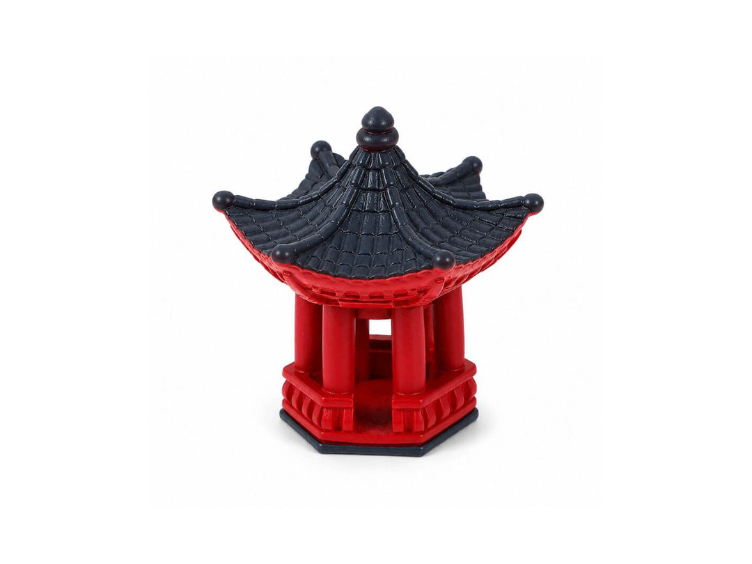 Small Red Pagoda Terrarium Figurine