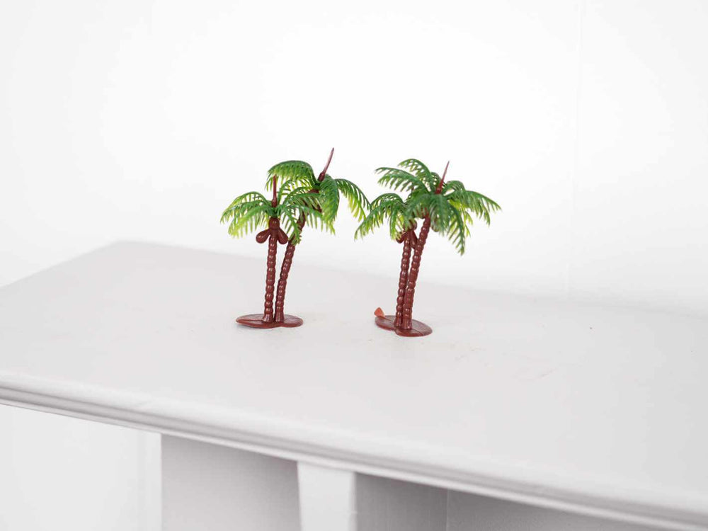 Tiny tropical palm tree decoration for beach, jungle, and island-themed miniature displays