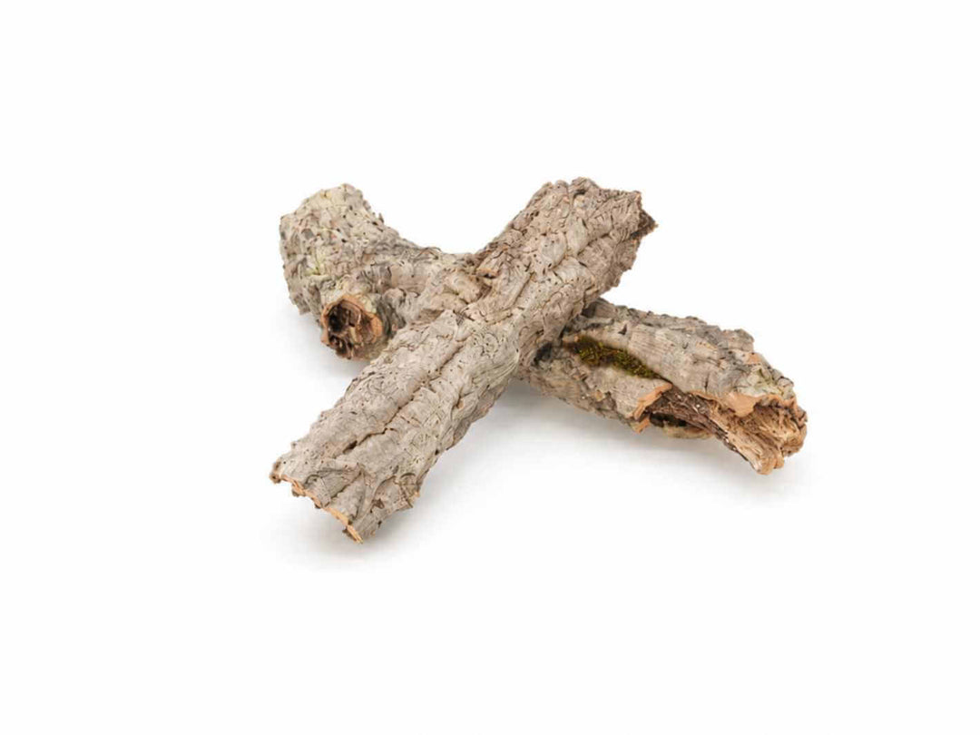 Natural vivarium cork bark tubes for hides, climbing and decoration