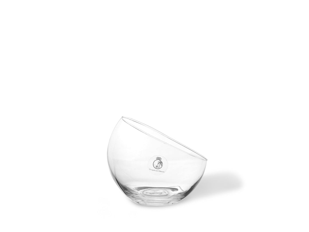 Angled Glass Bowl | H 13 cm - Tropical Glass