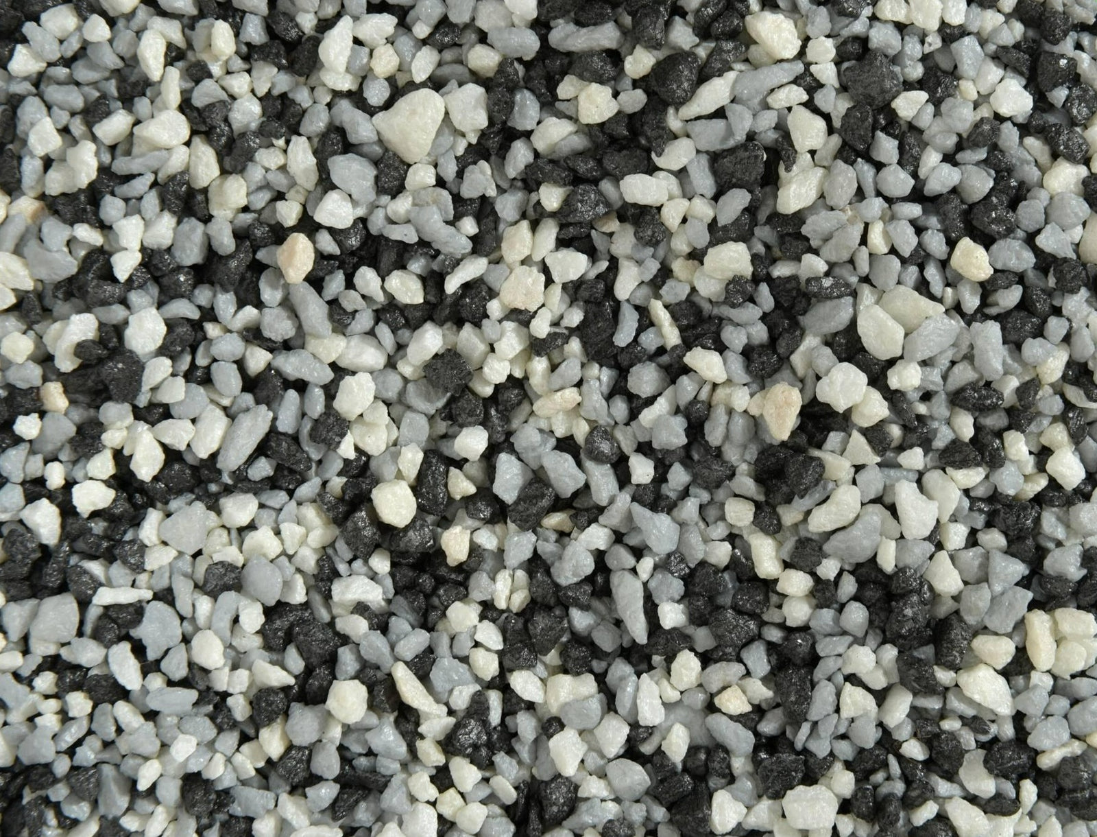 Premium Quality Gravel White Grey & Black - Tropical Glass
